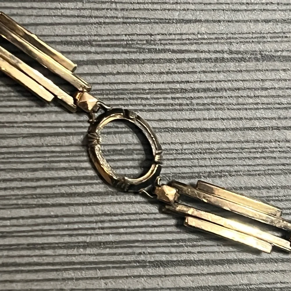 Authentic vintage sterling silver + 14K gold plated bracelet